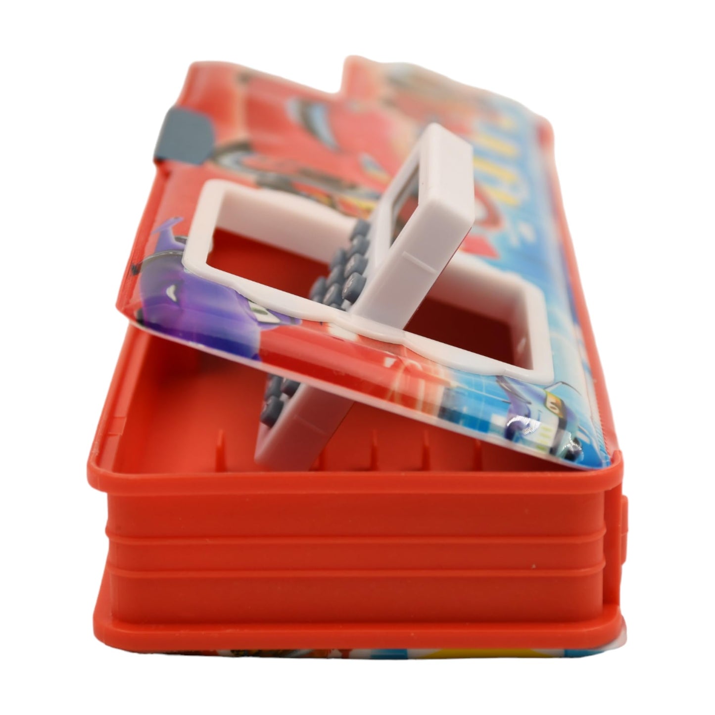 Toy Car Pencil Box With Calculator Geometry Dual Sharpener Red